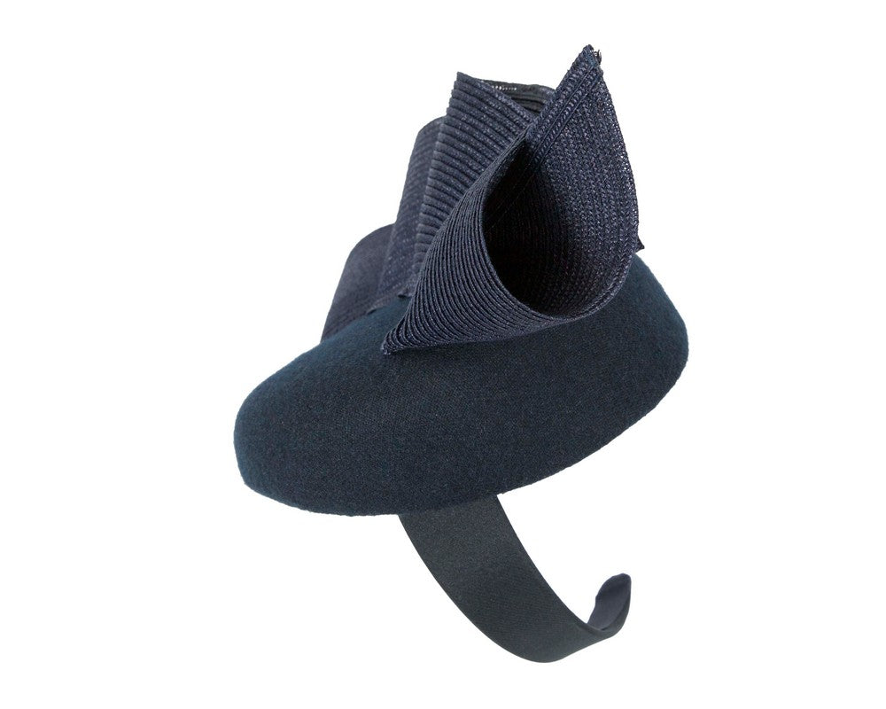 Navy pillbox fascinator by Fillies Collection F681