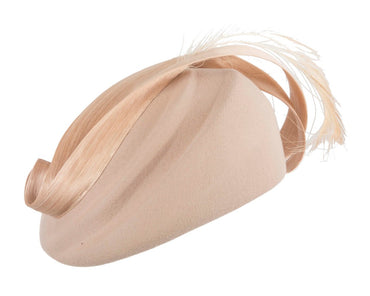 Nude winter felt beret by Fillies Collection-1