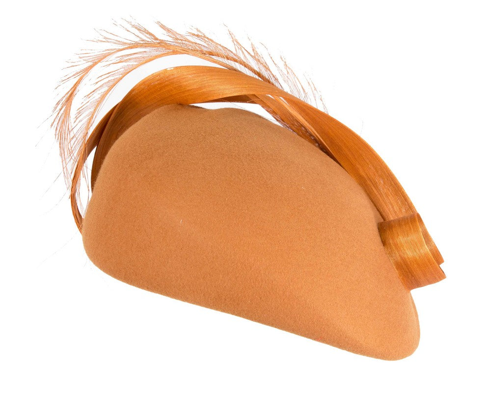 Rust winter felt beret by Fillies Collection-5