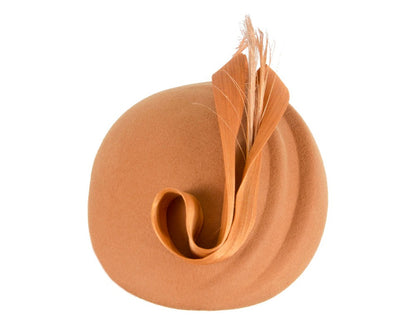 Rust winter felt beret by Fillies Collection-2