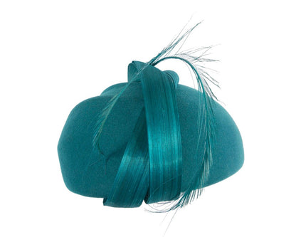 Teal winter felt beret by Fillies Collection-5