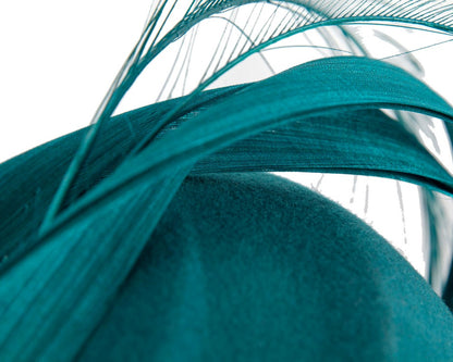 Teal winter felt beret by Fillies Collection-4