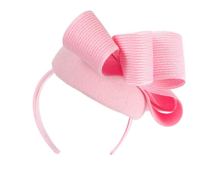 Pink pillbox winter fascinator by Fillies Collection-5