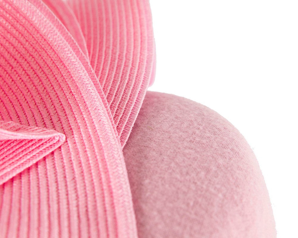 Pink pillbox winter fascinator by Fillies Collection-4