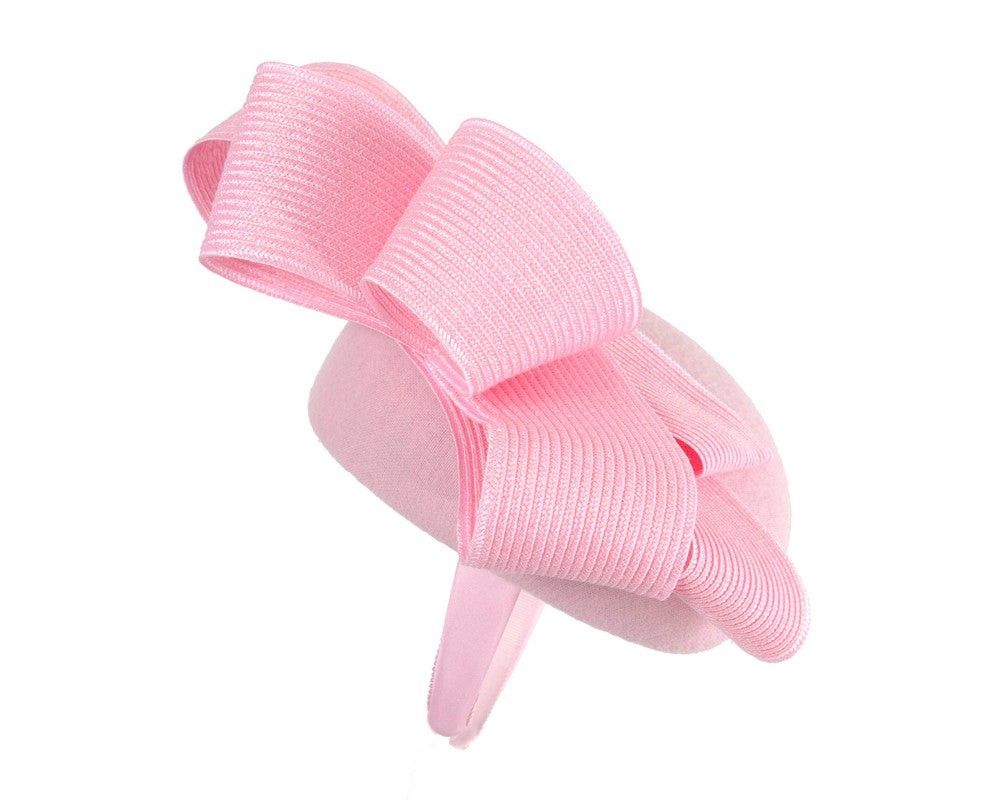 Pink pillbox winter fascinator by Fillies Collection-3