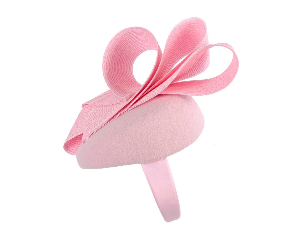 Pink pillbox winter fascinator by Fillies Collection-2