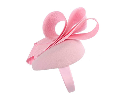 Pink pillbox winter fascinator by Fillies Collection-2