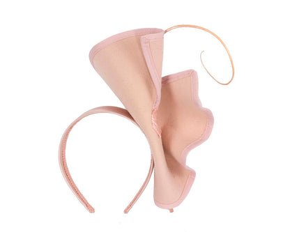 Sculpted blush felt winter racing fascinator-3