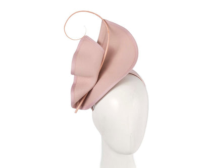Sculpted blush felt winter racing fascinator-0