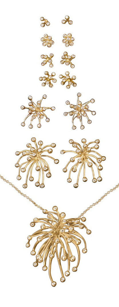 Superstar Necklace. Fireworks-14K gold with diamonds: Celebrate Life!