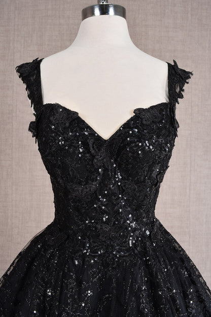 Butterfly Applique Mesh Babydoll w/ Detachable Side Mesh Drapes Short Homecoming Dress GLGS3187-3