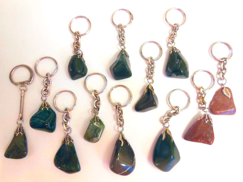 Get Stoned - Gemstone Keyrings - Dark Green