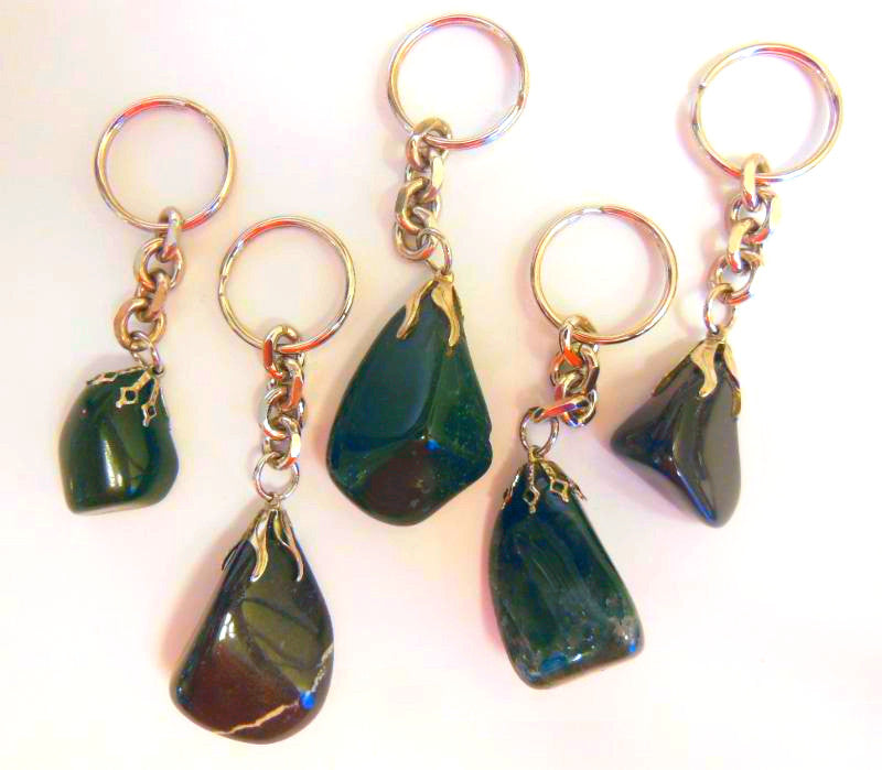 Get Stoned - Gemstone Keyrings - Dark Green
