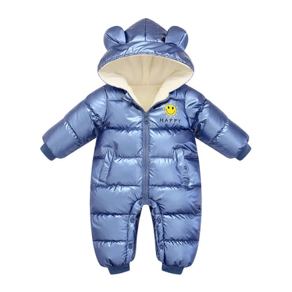 Full-body thermal suit with multicolored metallic hood-5