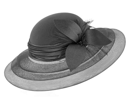 Black custom made mother of the bride hat-1