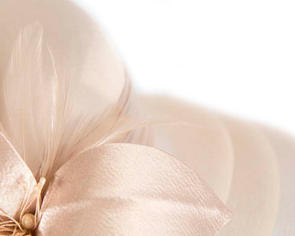 Champagne gold custom made mother of the bride hat-2