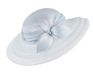 Light blue custom made mother of the bride hat