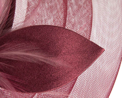 Burgundy wine custom made mother of the bride hat