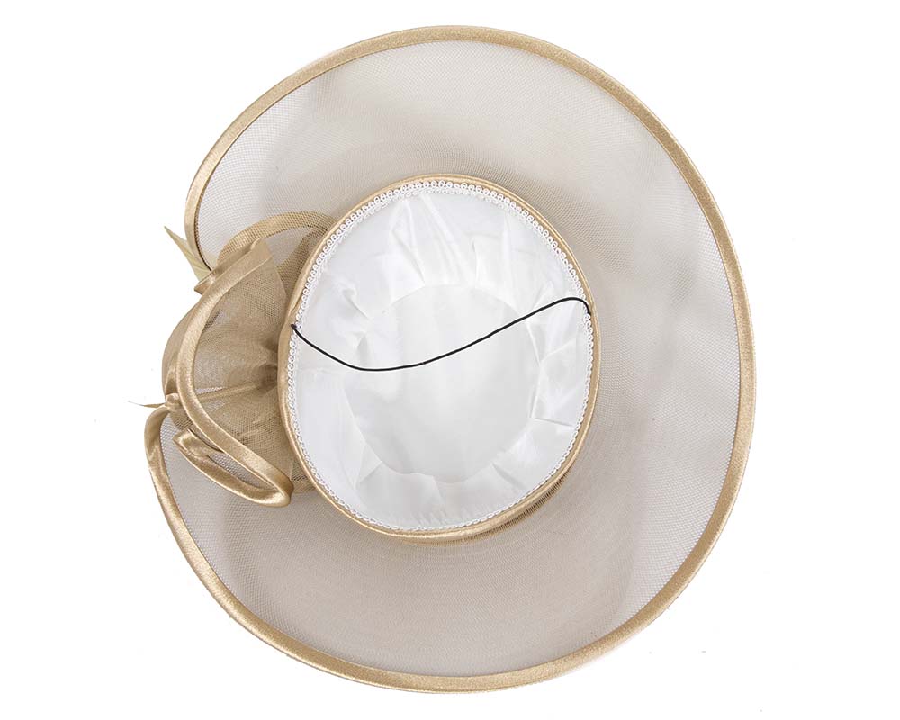 Gold Mother of the Bride Wedding Hat-5