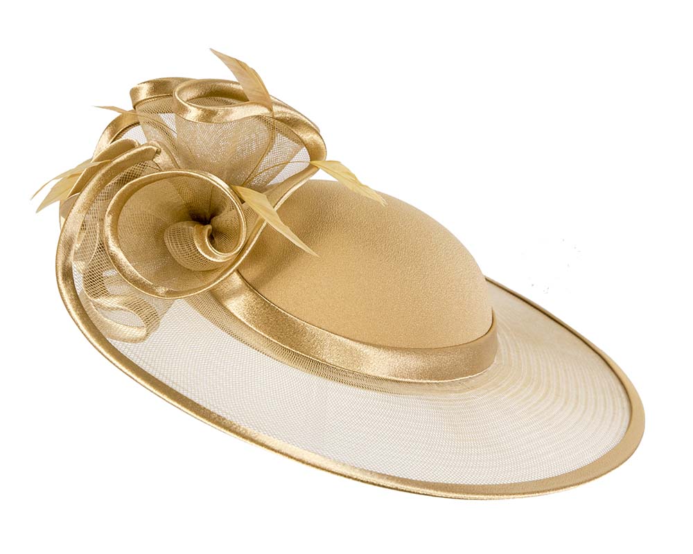 Gold Mother of the Bride Wedding Hat-1