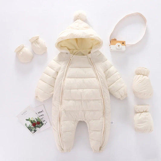 Breathable windproof thermal suit with hood and multi-variant zip-0
