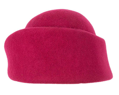 Unique fuchsia ladies winter felt fashion hat