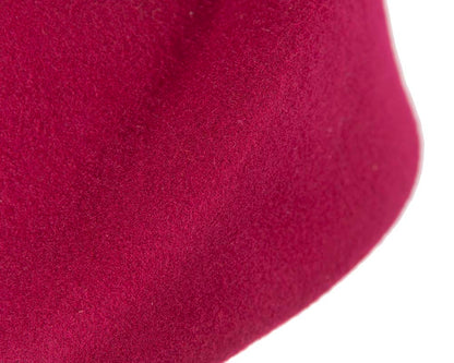 Unique fuchsia ladies winter felt fashion hat