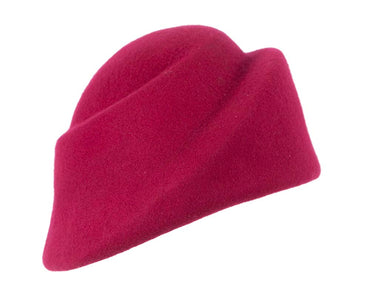 Unique fuchsia ladies winter felt fashion hat