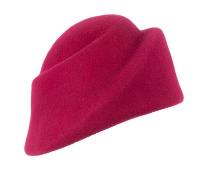 Unique fuchsia ladies winter felt fashion hat