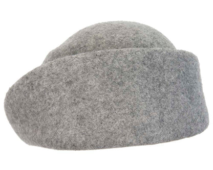 Unique grey marle ladies winter felt fashion hat-5