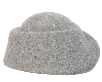 Unique grey marle ladies winter felt fashion hat-3