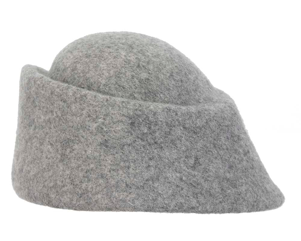 Unique grey marle ladies winter felt fashion hat-2