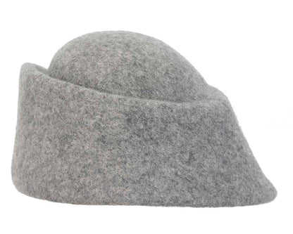 Unique grey marle ladies winter felt fashion hat-2