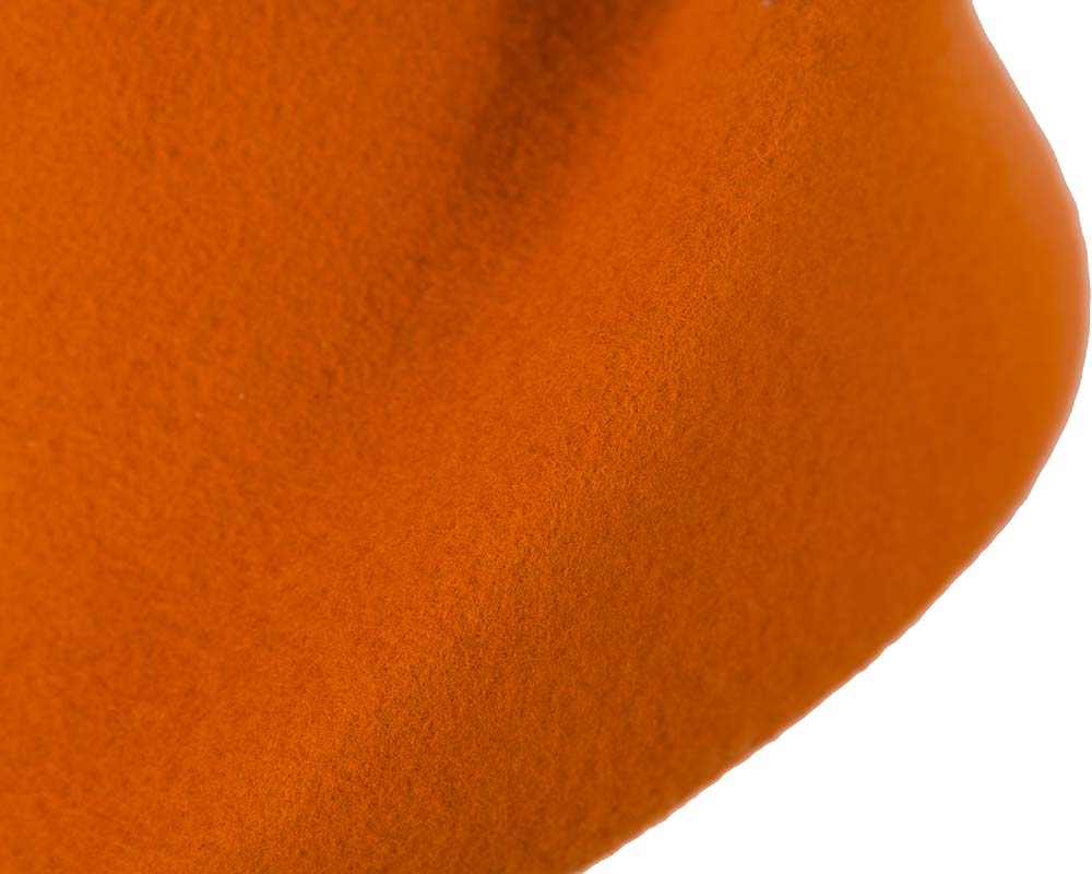 Unique orange ladies winter felt fashion hat-3
