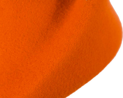 Unique orange ladies winter felt fashion hat-3