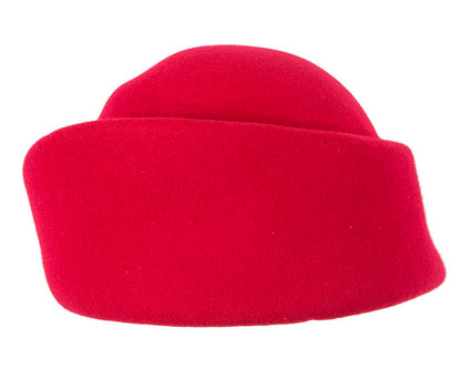 Unique red ladies winter felt fashion hat-4