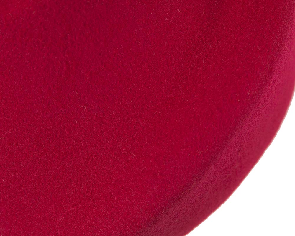 Unique red ladies winter felt fashion hat-3