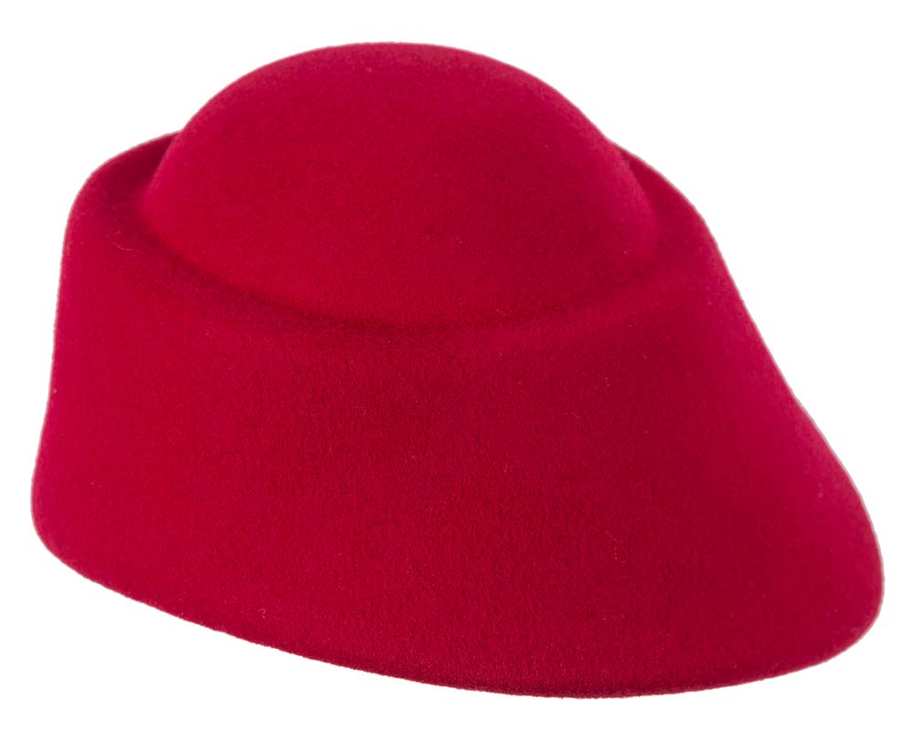 Unique red ladies winter felt fashion hat-2