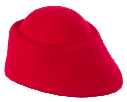 Unique red ladies winter felt fashion hat-2