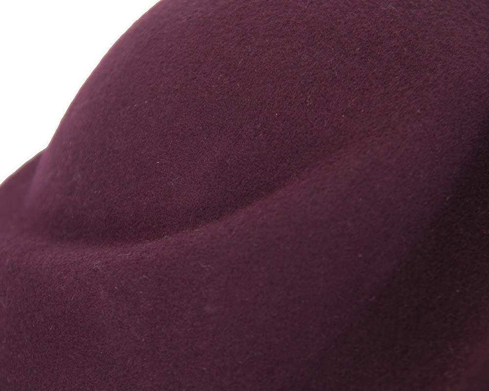 Unique wine ladies winter felt fashion hat-4