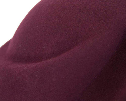 Unique wine ladies winter felt fashion hat-4