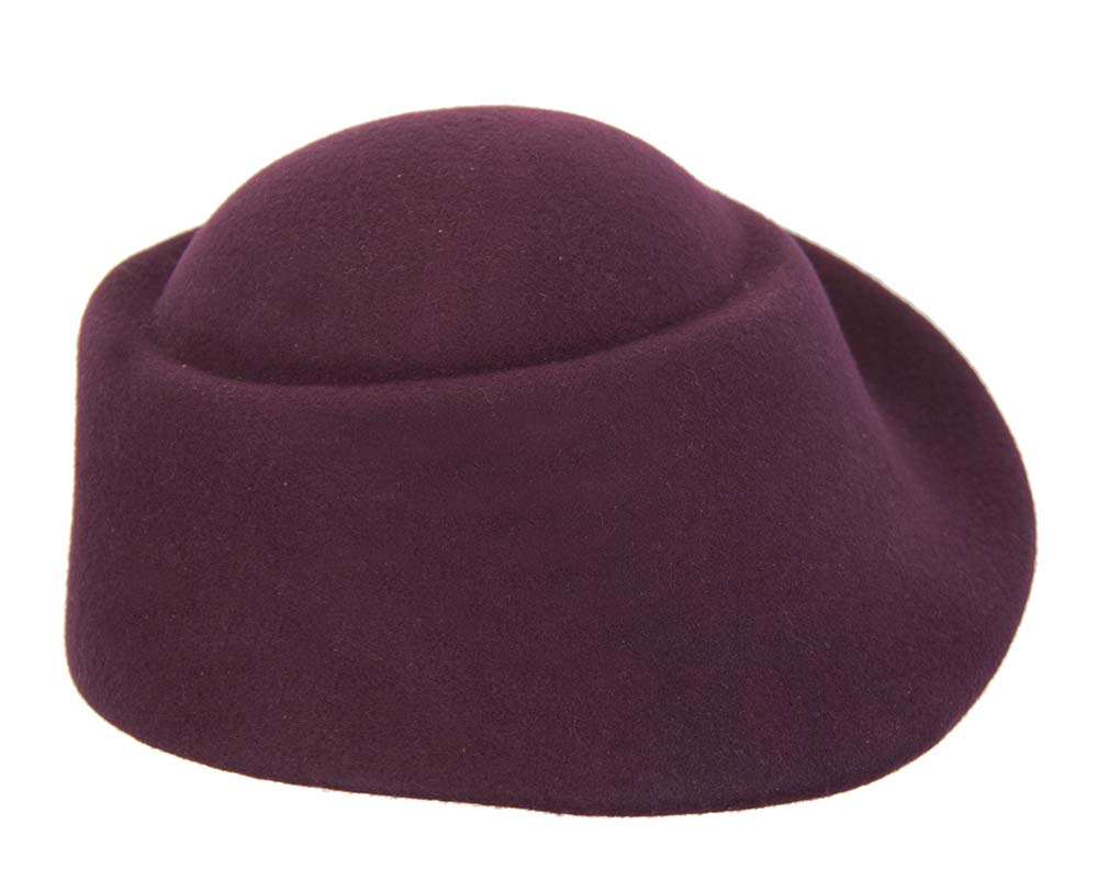 Unique wine ladies winter felt fashion hat-3