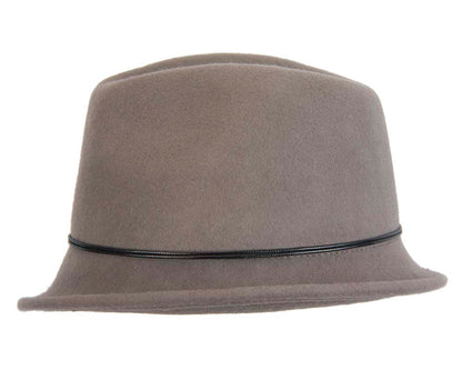 Grey ladies fashion felt trilby hat by Max Alexander-3