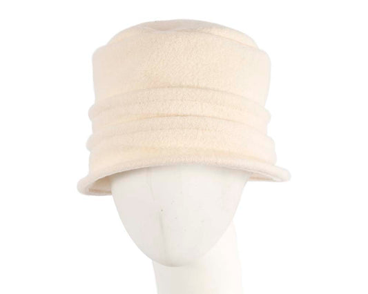 Warm cream winter bucket hat by Max Alexander