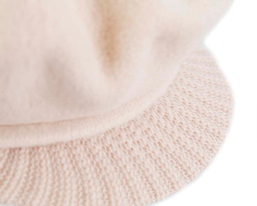 Warm nude winter newsboy cap by Max Alexander