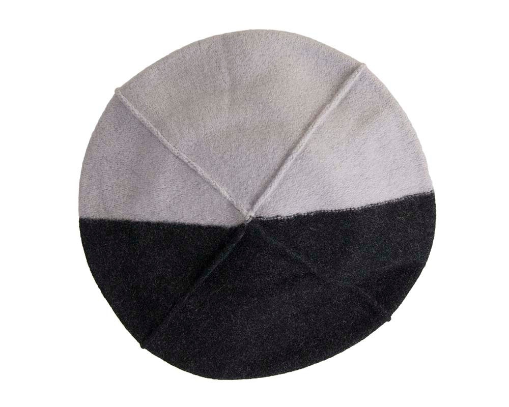 Grey & black winter french beret by Max Alexander-1