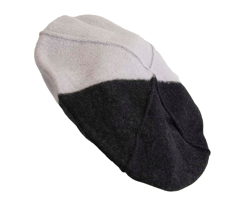 Grey & black winter french beret by Max Alexander-2