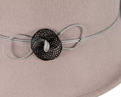 Grey felt cloche hat by Max Alexander