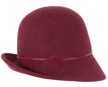 Burgundy wine felt cloche hat by Max Alexander-5