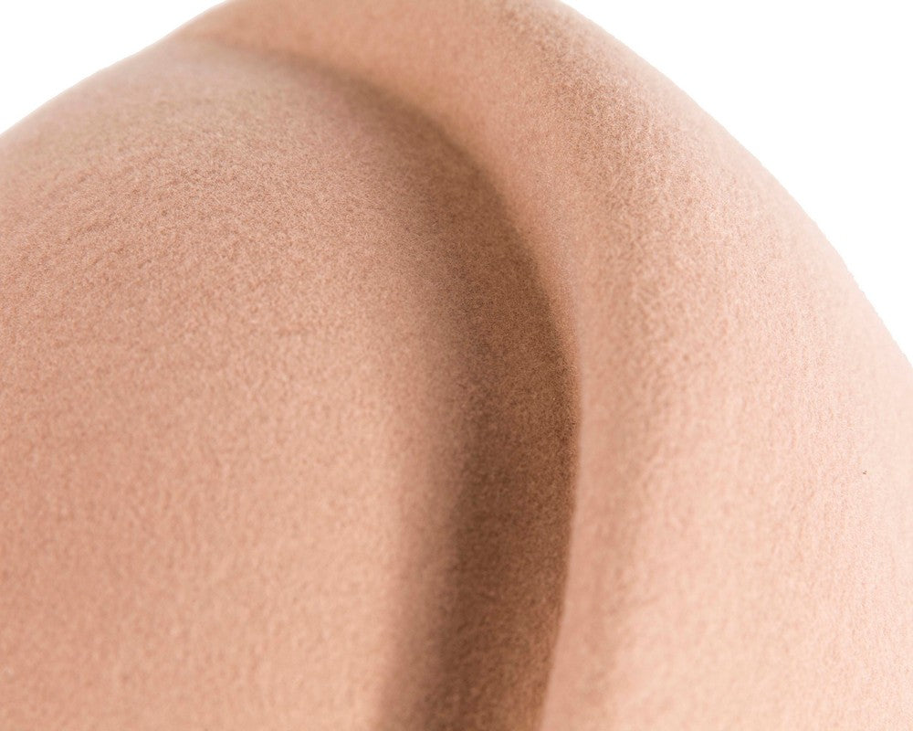 Designers beige felt ladies winter hat-4